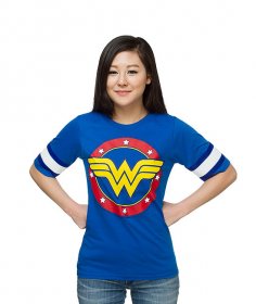 Wonder Woman Hockey Stripe Ladies' Tee